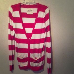 Pink and white sweater