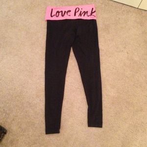 Victorias secret Pink yoga pants with sequence