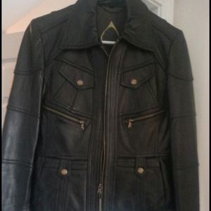 Guess leather black jacket