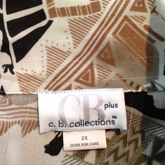 Beautiful multicolored blouse with black shell - Picture 3 of 4