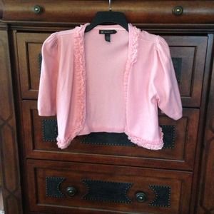 Pink INC ruffled sweater jacket-Lg