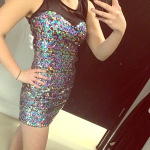 💥Reduced💥Multi-colored sequin dress NWOT!
