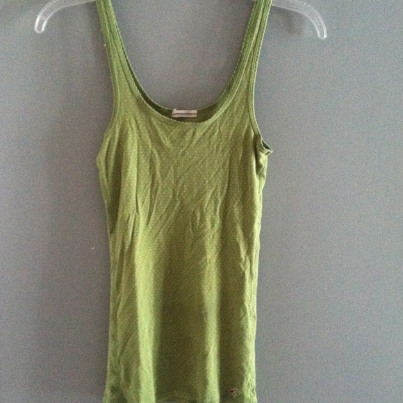 Green Tank with Mini Polka Dots