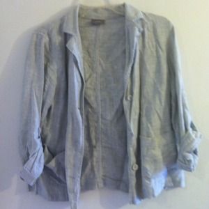 Light gray cuffed blazer