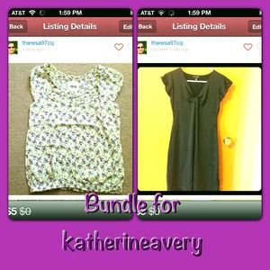 RESERVED: BR dress & floral top for $10.00