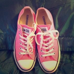 Pink Converse Low Tops