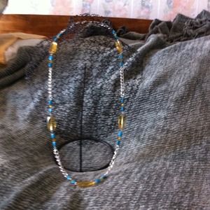 Handmade Yellow &Turqoise Necklace