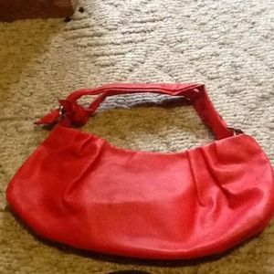 Red hand bag