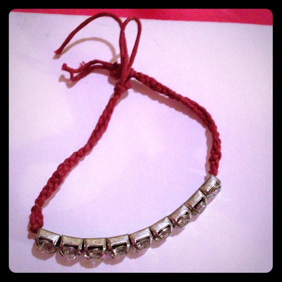 Jeweled braided bracelet
