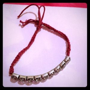 Jeweled braided bracelet