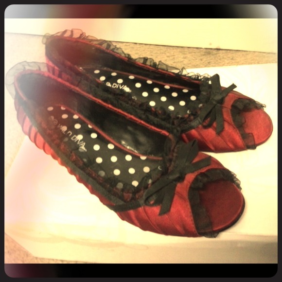 ❌Sold❌Wild Dive red open toe Flats