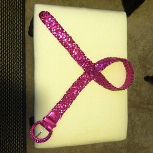 Amazing sequin pink belt