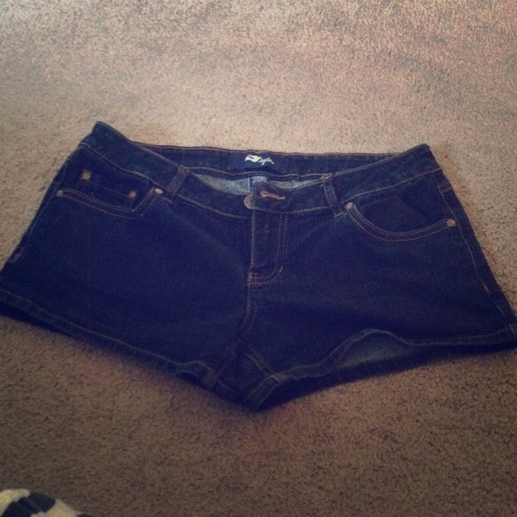 Dark denim shorts