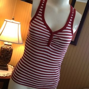💘Old Navy red & white stripe tank
