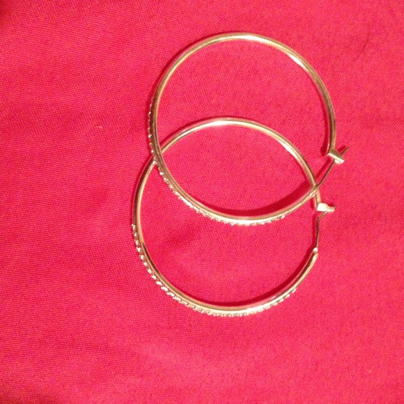 Glam Silver hoop earrings