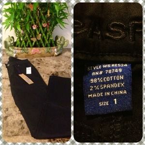 Black Stretch Skinnies, Size 1