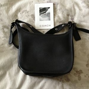 Coach black leather bag (authentic)