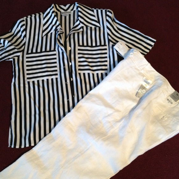 CLASSY SET!! White & black set..sz 10/12