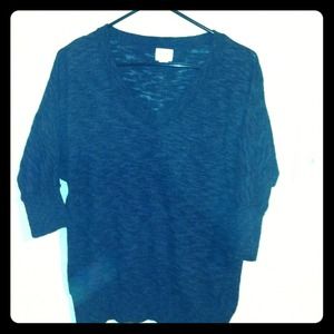 V neck 3/4 length sweater