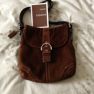 Coach (authentic) beautiful brown suede bag.