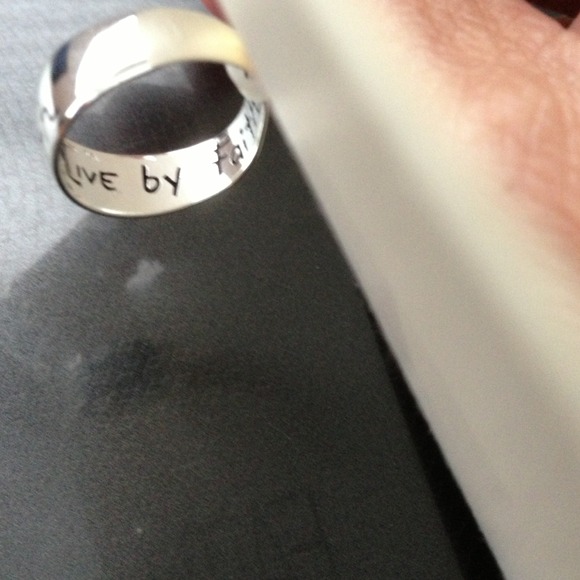 ❌❌❌SOLD❌❌❌Sterling Silver Faith Ring - Picture 2 of 3