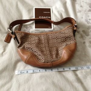 Coach ( authentic ) signature bag light brown
