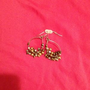 Fine charmed tear earrings