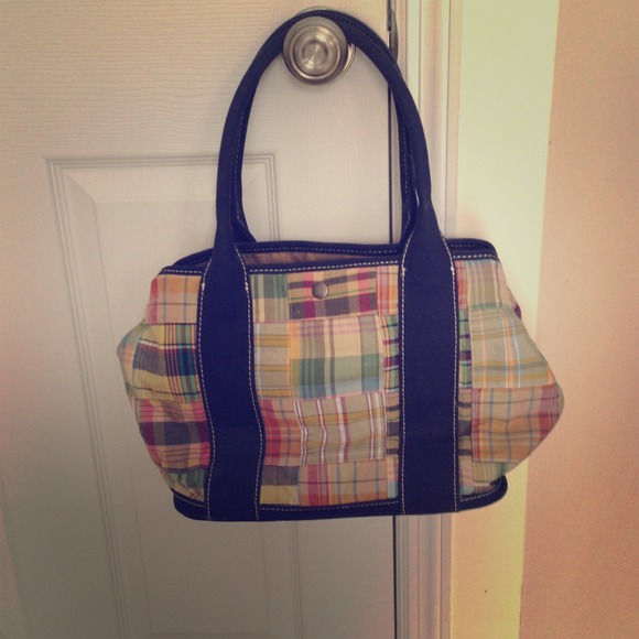 J Crew Madras Print tote bag. so great for spring!