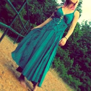 Long Turquoise Dress