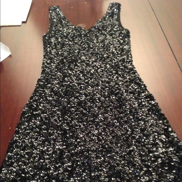 Black sequin dress