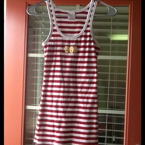 COLLEGE USC RED AND WHITE STRIPED TANK!! VERY CUTE