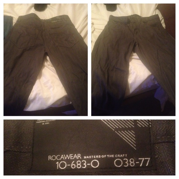 Men's Rocawear Jeans. I know I didn't iron them :)