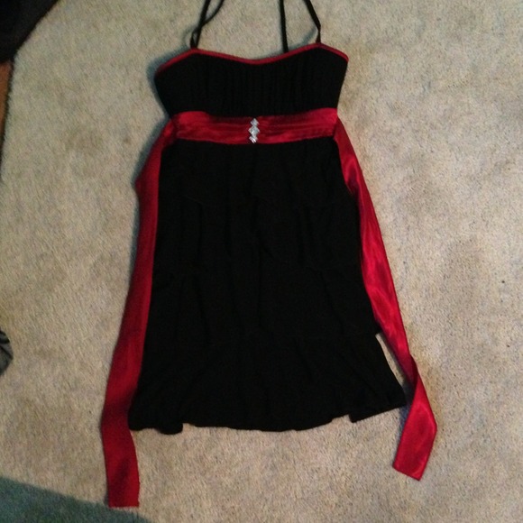 A little ruffled black dress