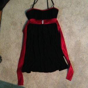 A little ruffled black dress