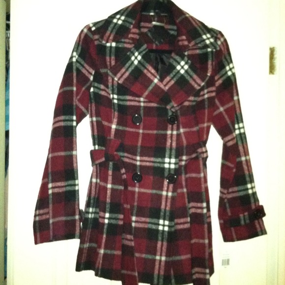 Dijon plaid double breasted jacket