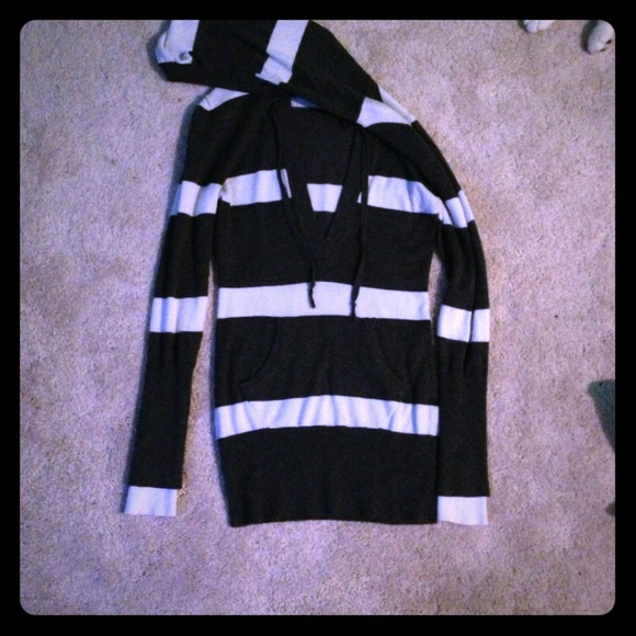 Black and white striped sweater