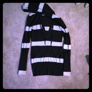 Black and white striped sweater