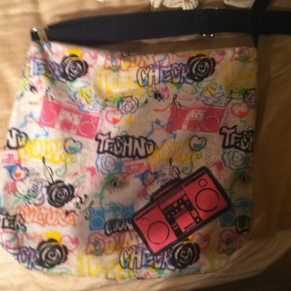 Medium sized tote Claire's bag , graffiti design