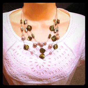 Gorgeous green and earth colored necklace