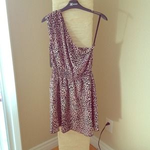 One shoulder print dress