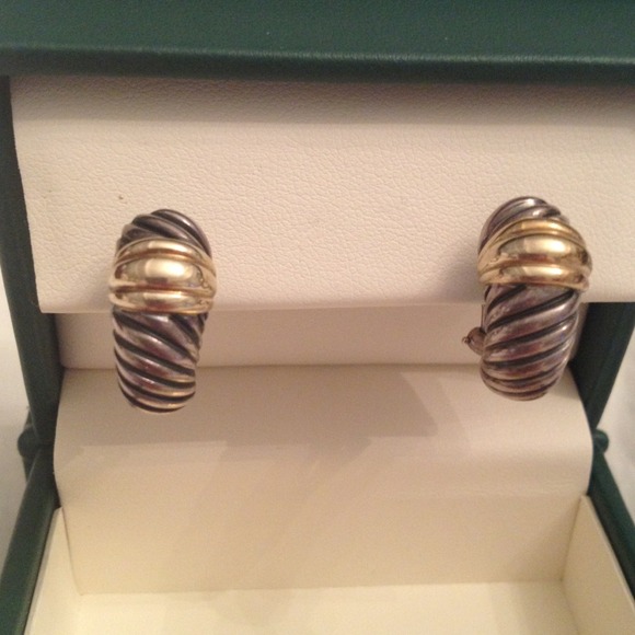 David Yurman shrimp earrings.