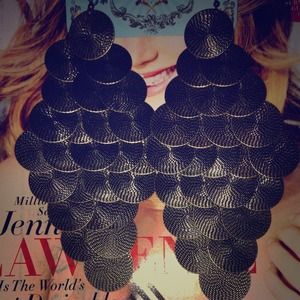 Gold coin like earrings