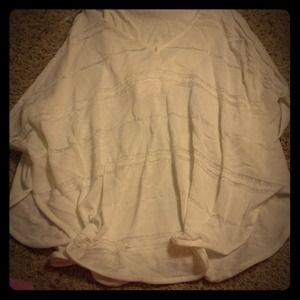 White hooded poncho