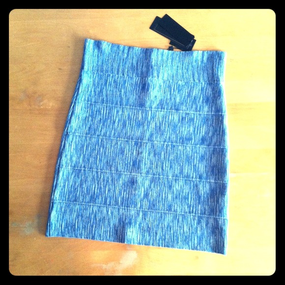 BCBG Blue Bandage Skirt