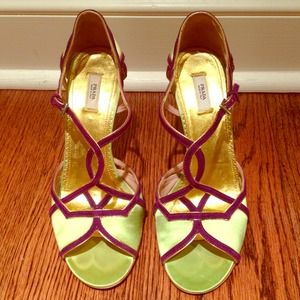 Gorgeous authentic ✨Prada✨ gold purple green heels