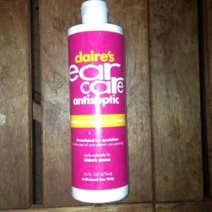 Claire's ear care antiseptic.