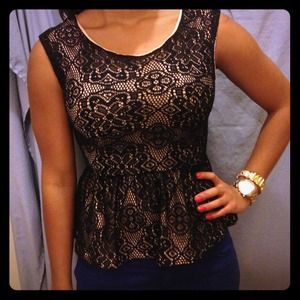 Black lace tank top