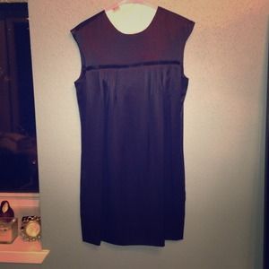 Navy silk cocktail dress