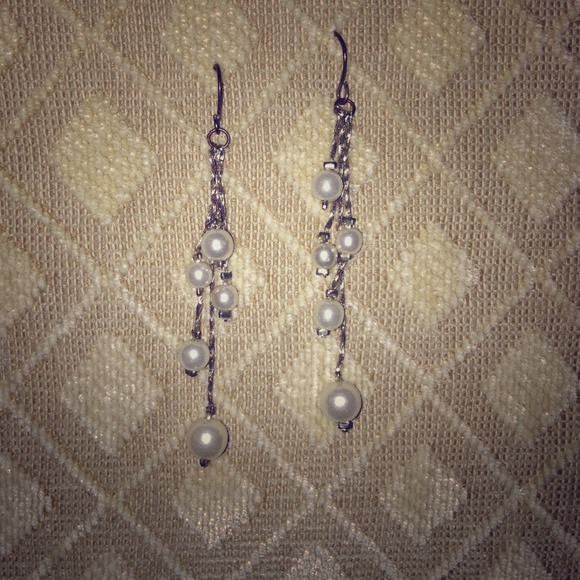 Faux pearl earrings