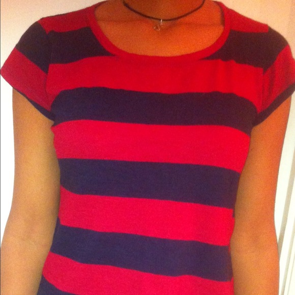 Forever XXI scratch top red and blue navy.